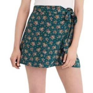 Vintage American Eagle Wrap Skirt Sz XS Floral Green